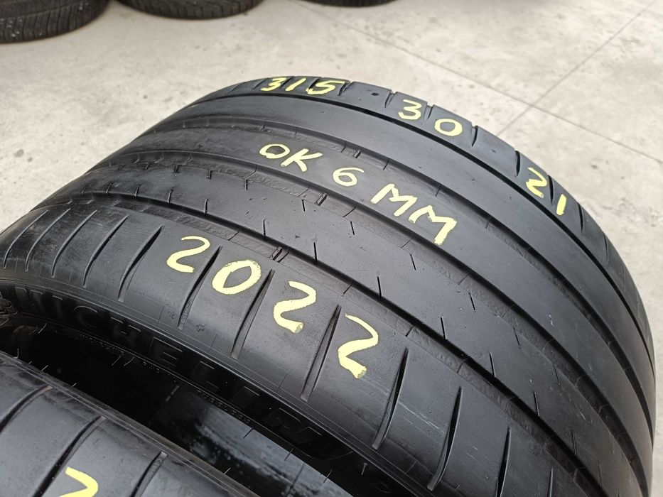 Doua anvelopa de vara 315 30 21 michelin pilot sport 4S profil 6 mm dot 2022