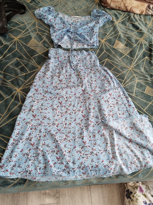 Продам платье двойку коженку