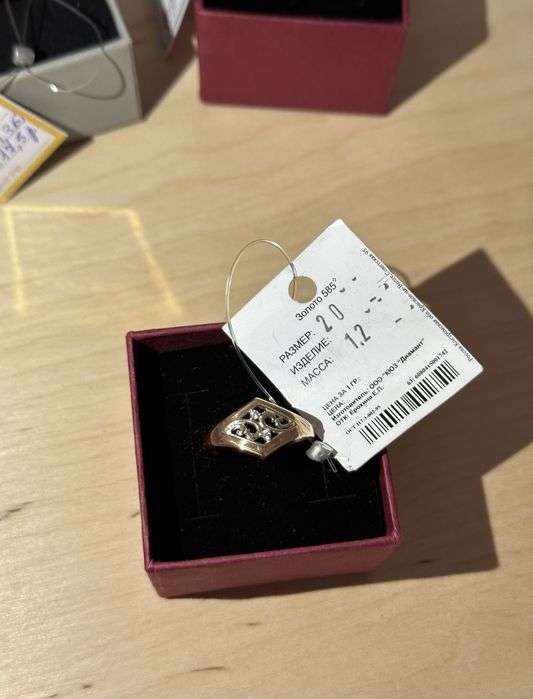 Золото кольцо 585