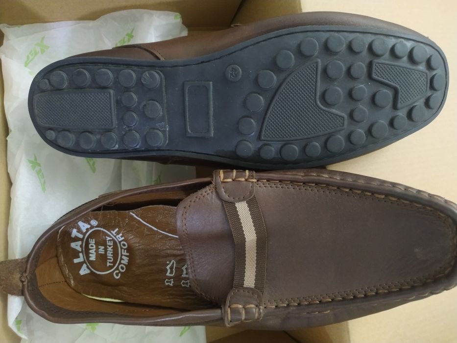 Туфли макасины кожаные мужские новые