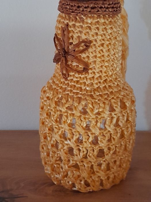 Carafă handmade împletită manual