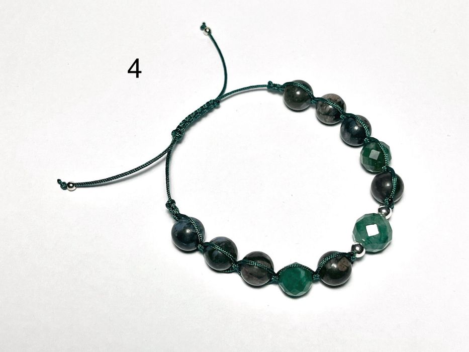 Гривни шамбала с естествени кристали