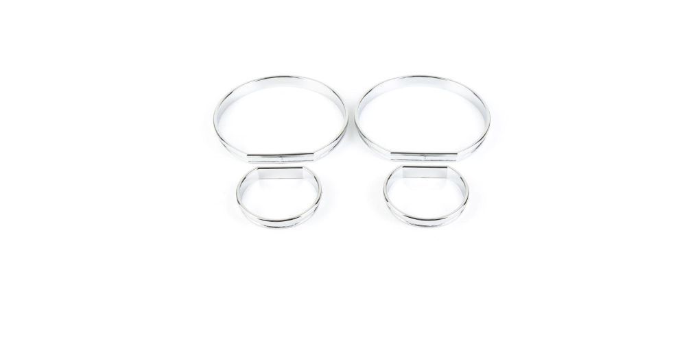 Set 4 Inele Ceasuri Bord Cromate pentru BMW E46