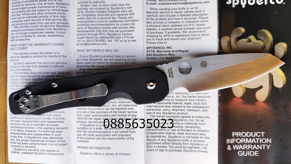 Spyderco C240 Kevin Smock / Brad Southard Positron C195