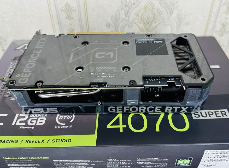 Asus GeForce RTX 4070 Super Dual OC 12 Gb, GDDR6X, 192 бит