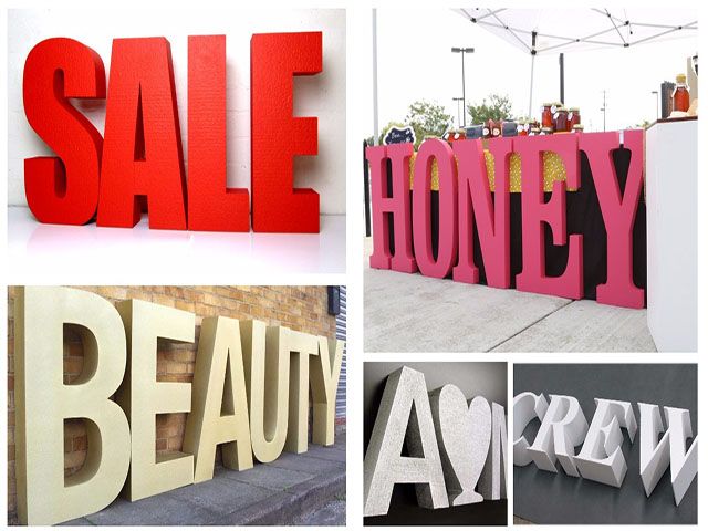 Объемные буквы из пенопласта