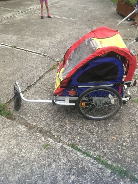 Remorca/ carucior bicicleta copii 2 locuri