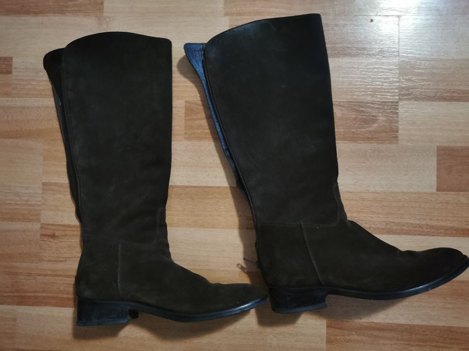 Cizme piele naturala intoarsa nr 38