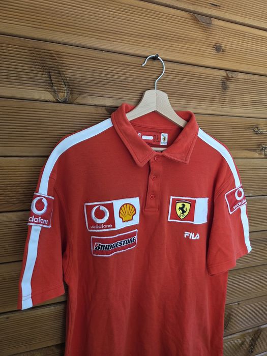 Тениска Fila Ferrari Formula One Vodafone Bridgestone Shell F1 Polo Shirt Men's Size XL