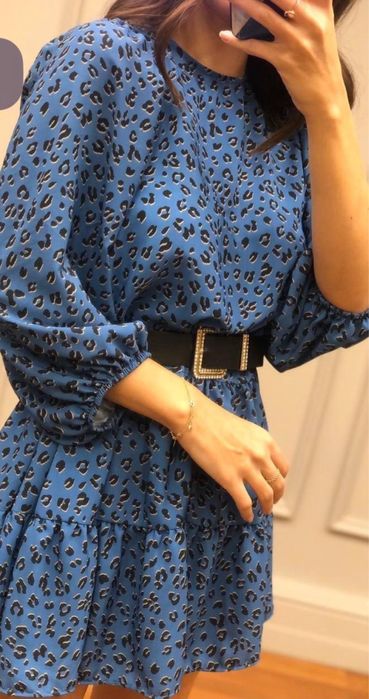 Синее платье ZARA