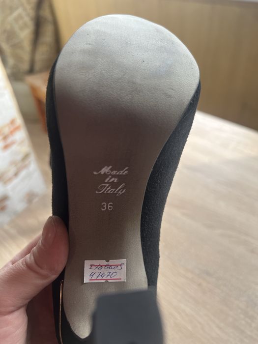 Туфли  черные замшевые