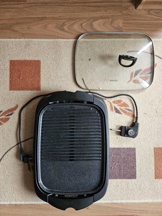 Скара електрическа с капак MUHLER MG-4030M, мраморно покритие, 1800W