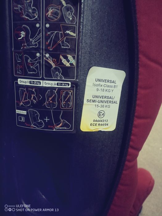 Детско столче за кола със система Изификс