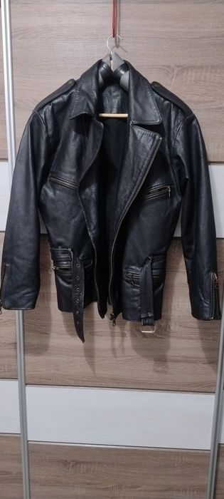 Geaca biker piele naturala groasa