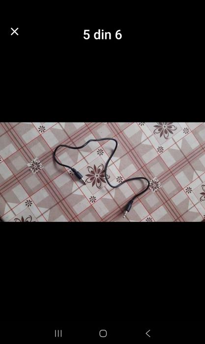 Vând cablu cu mufe stereo Aux Jac albastru sau negru. (nou)