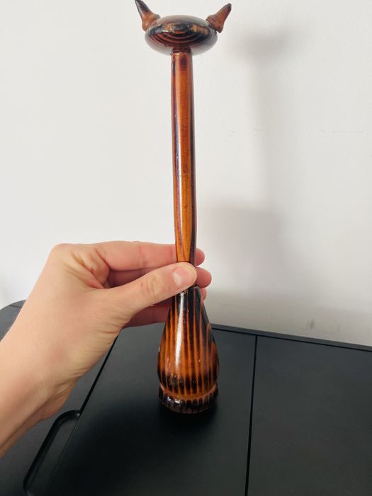 Decoratiune suvenir suport pix pisica vintage comunist Transfagarasan