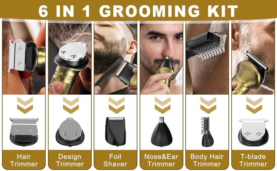 Професионален комплект за подстригване - брада коса тяло- Qreeyx 698