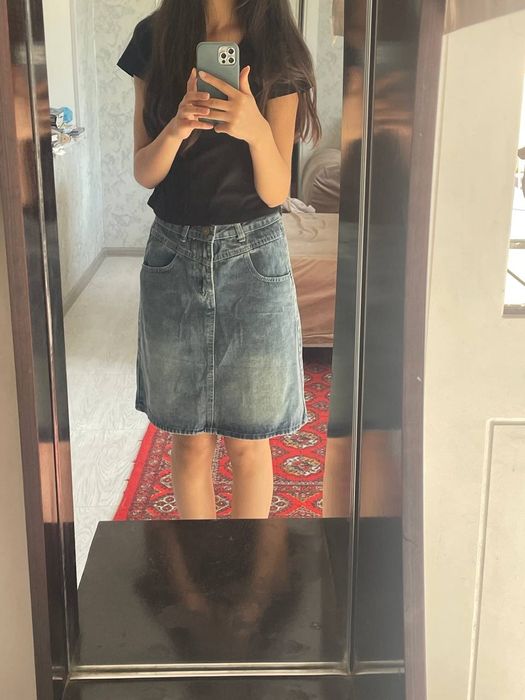 Джинсовая  юбка.