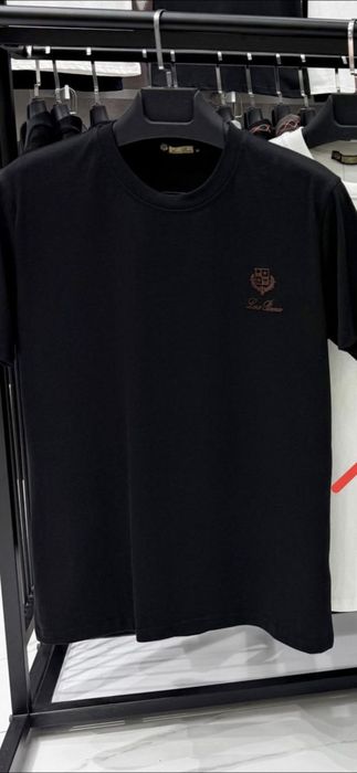 Tricou Premium Stil Loro Piana | 100% Bumbac | Negru & Roșu | S-XXL