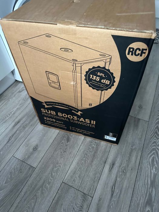 Sistem Audio RCF Complet 2 Boxe + 2 Basi + Mixer + Cabluri + Huse si Stativuri
