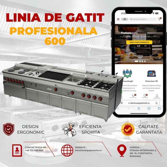Echipamente Profesionale Horeca Din Inox Linia 900,Linia 700,Linia 600