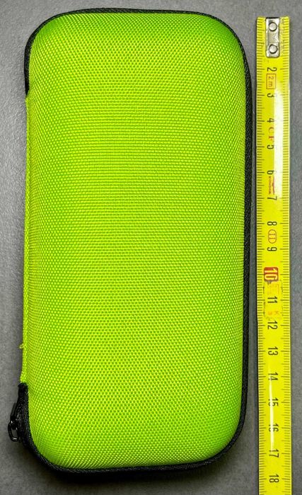 Toc ochelari - Fermoar - Rigid - 18 x 8 x 4.5 cm - Verde lime
