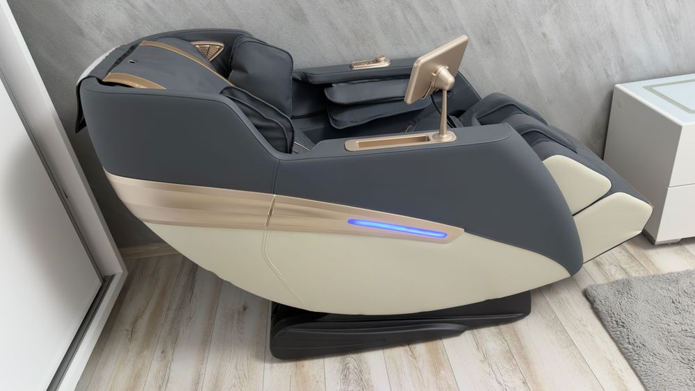 Fotoliu MasajFotoliu Masaj, TOP SCAUNE® QUITUS, Scaun Masaj, Functie Incalzire, Bluetooth, Ecran LCD, Fotoliu Relaxare