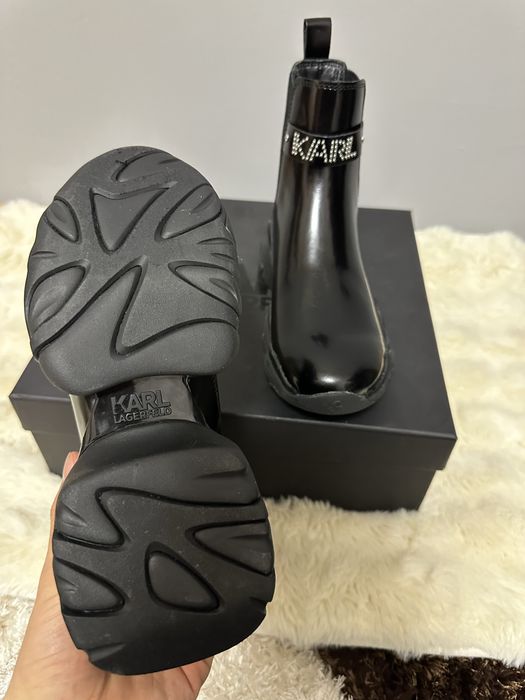 Karl Lagerfeld ghete chelsea de piele Gemini femei