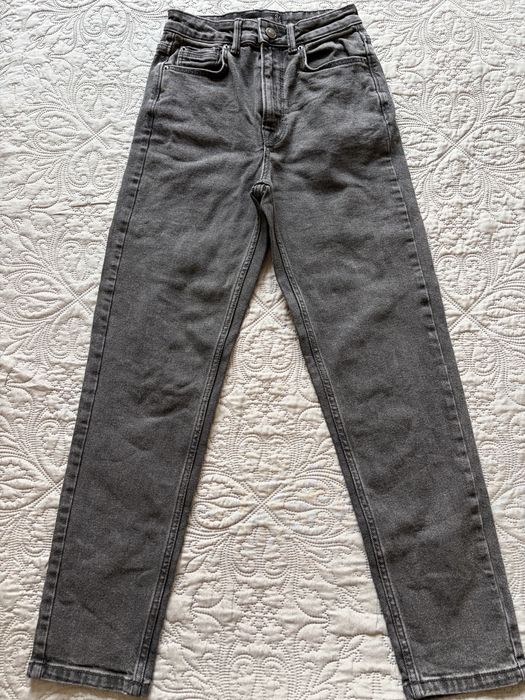 Черно дънки с висока талия