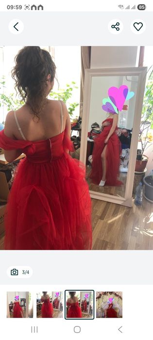 Rochie ocazie rosie marimea s