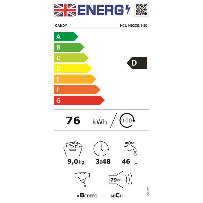 Нова 9 кг пералня Candy Ultra