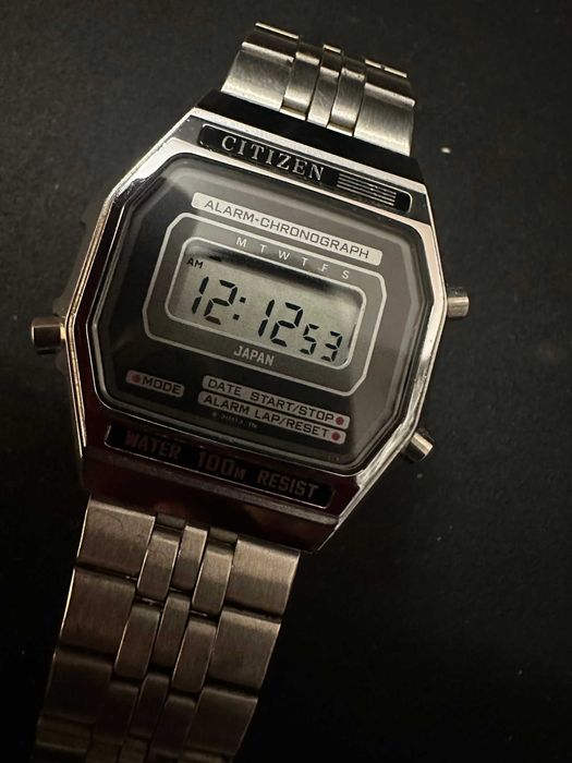 Ceas citizen dx-2051 gri fata spate lateral unghi inchis