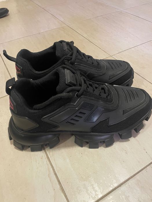 Prada  Black Cloudbust thunder knit fabric sneakers