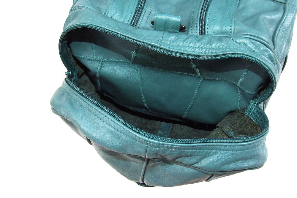 Geanta de voiaj, mare, culoare turcoaz, piele naturala fina, Made in Germany, NOUA