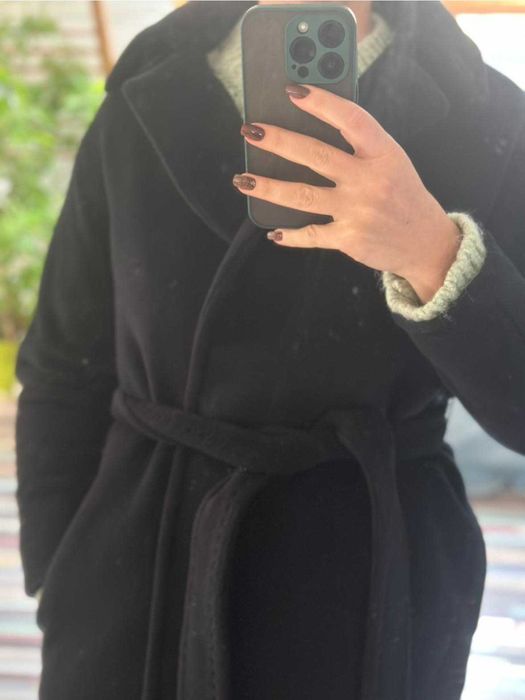 Palton negru in lana, Max Mara Studio