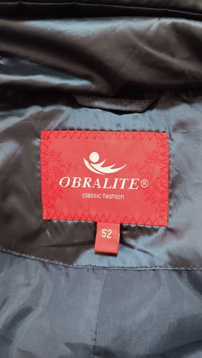 Пуховик женский, синий