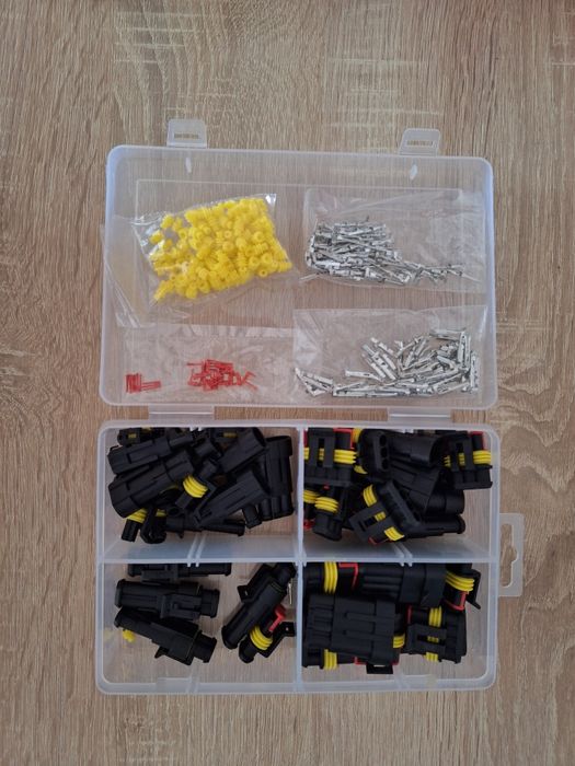 Trusă/Set Conectori Electrici Auto Impermeabili (1, 2, 3, 4 Pini) - NOU