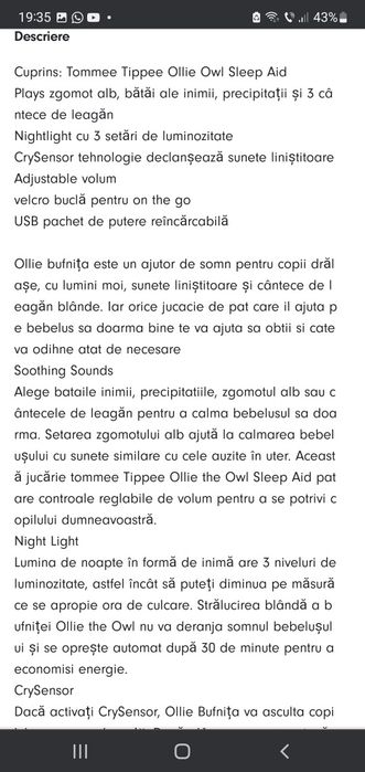 Jucarie bebeluș Glofriens