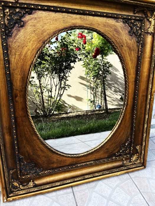 Eleganta oglinda in stil empire-mijloc secol XIX-rama sculptata in foita aur-Anglia