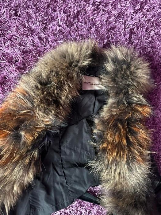 Яке от богат естествен пух с кожа