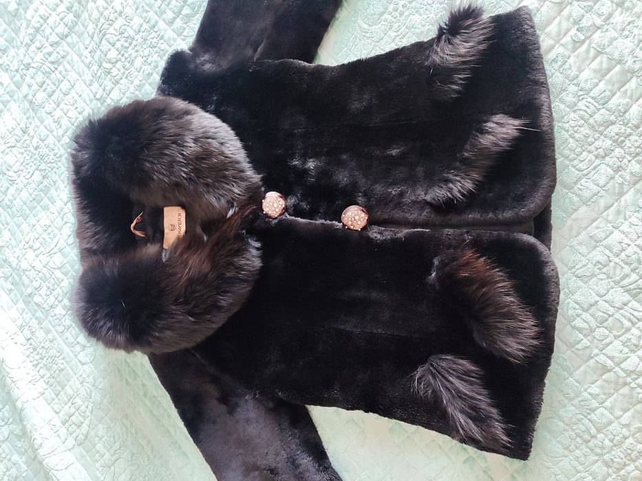 Шуба цигейковая + натуральный писец