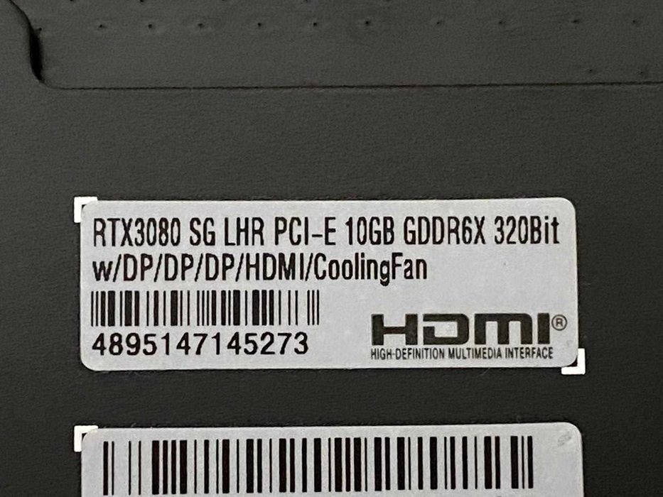 Placa video NVIDIA  KFA2 RTX 3080 SG (1-Click OC)  10GB 320 bit Gaming