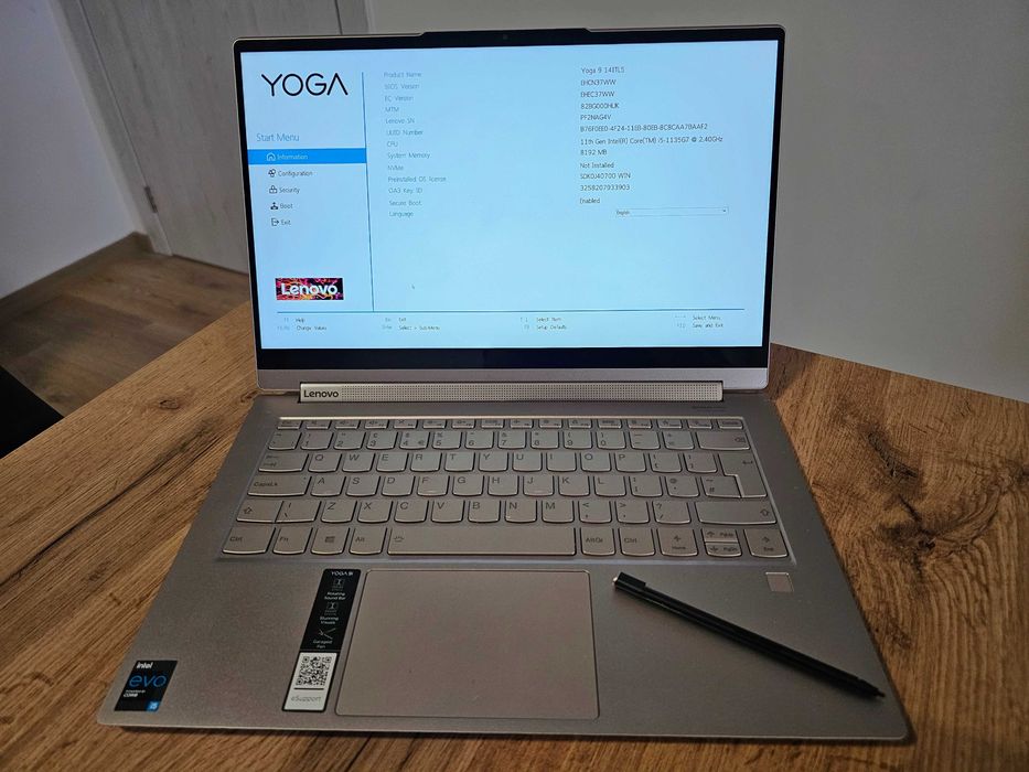 ЗА ЧАСТИ Lenovo Yoga 9 14ITL5 14" | i5 1135G7 | 8GB RAM | Touchscreen + Pen | Без Диск, Без зарядно