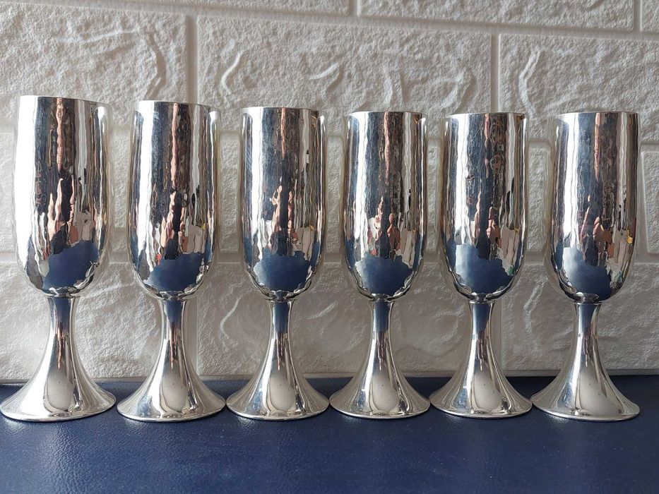 Сребърни чаши,проба 800  за вино вода - 180- 250 мл.сребърна чаша