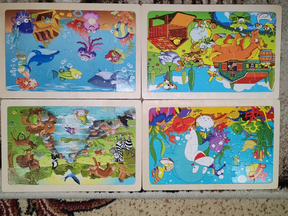 Деревянные пазлы, мозаика