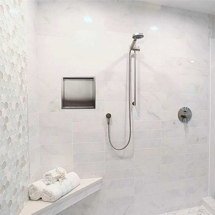 Raft incastrat patrat, inox periat, Wall-Box 30x30x10cm / 60x30x10cm