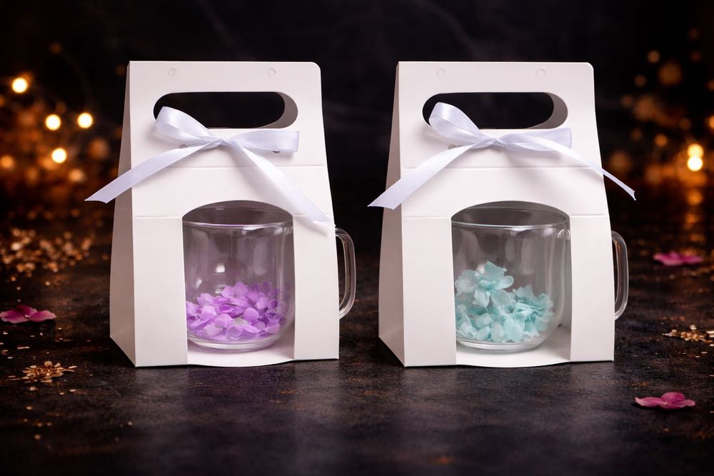 Чаши с двойно дъно и сухи цветя