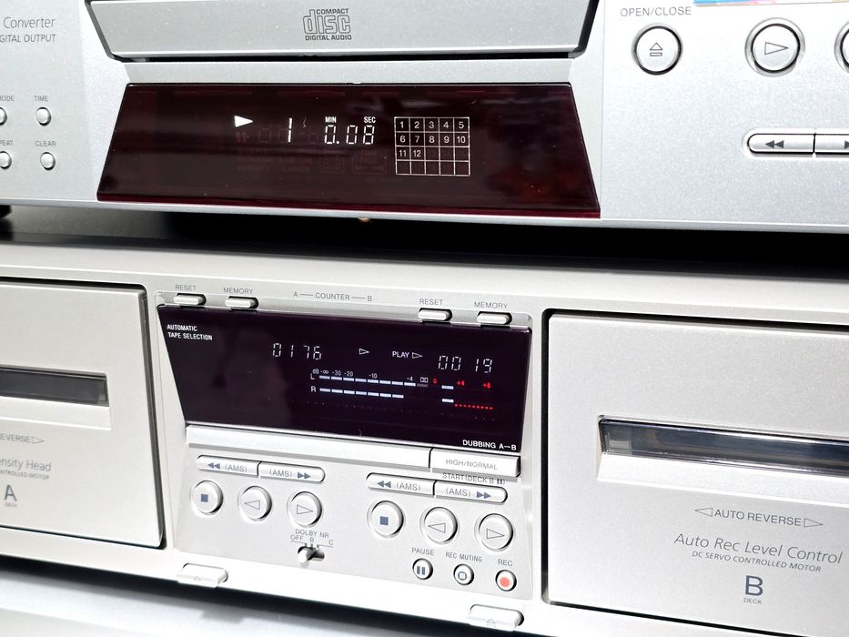 Linie audio SONY ,receiver str-de375, dublu deck tc-we475, cd-player