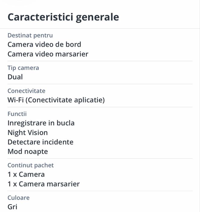 Camera auto fata/spate DVR Duala Xiaomi 70mai A400