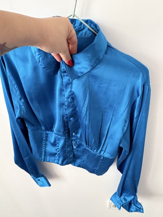 Синя риза сатен